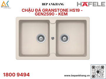 CHẬU ĐÁ GRANSTONE HAFELE MÀU KEM HS19 - GEN2S90 570.36.400